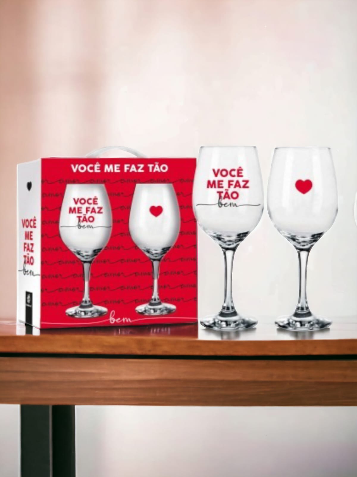 Taça Vinho C/ 2Un - Você Me Faz Tão Bem