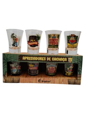 Copo Dose C/ 4Un - Cachaça Caipira