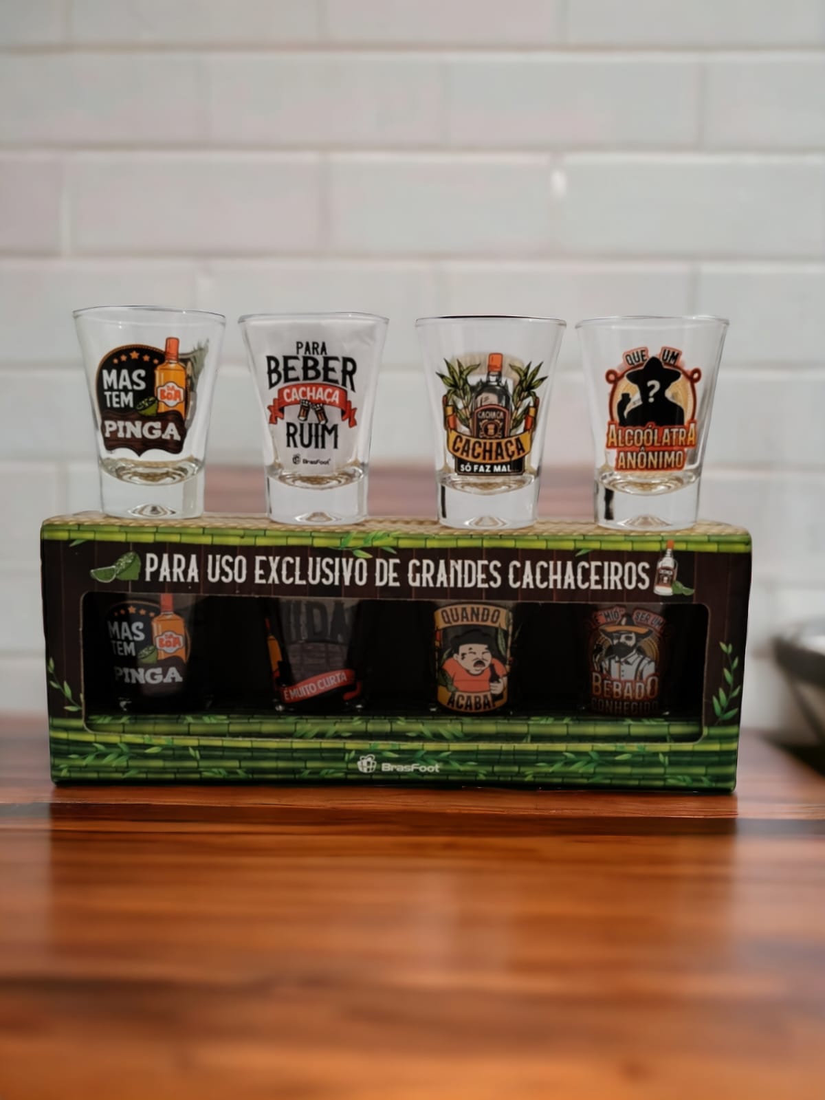 Copo Dose C/ 4Un - Grandes Cachaceiros