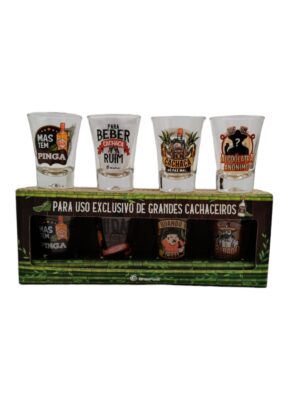 Copo Dose C/ 4Un - Grandes Cachaceiros