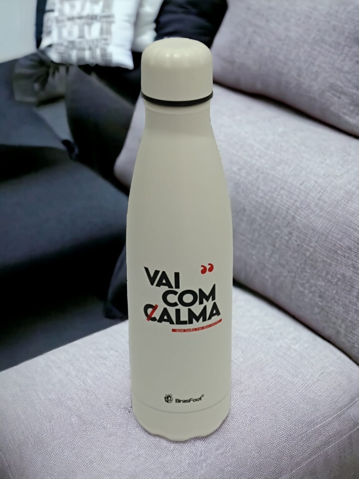 Garrafa Térmica Metal Neo 500Ml - Vai Com Calma