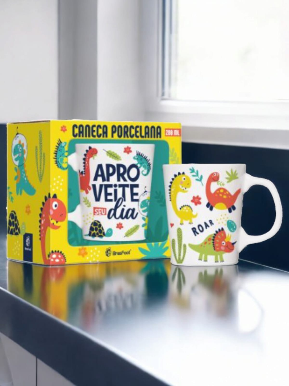 Caneca Porcelana Aproveite Seu Dia 260ml