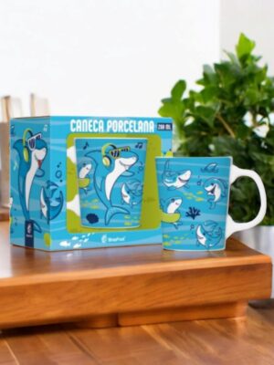 Caneca Porcelana Tubarão 260ml