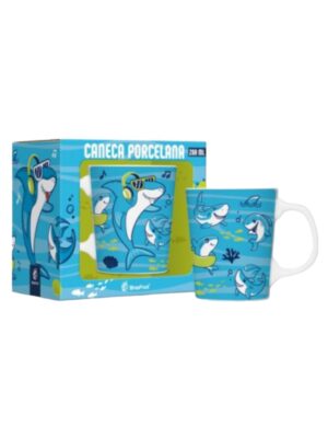 Caneca Porcelana Tubarão 260ml