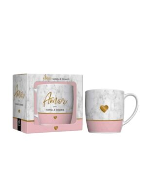 Caneca Porcelana Amor Nunca É Demais - 300ml