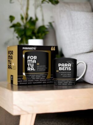 Caneca Porcelana Comemoração Formatura - 300ml