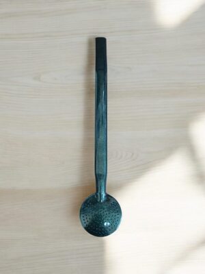 BOMBA DE INOX COLORIDA VERDE MUSGO COM GLITER