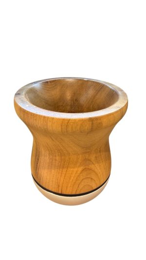 CUIA DE MADEIRA BICOLOR NATURAL COM NUDE