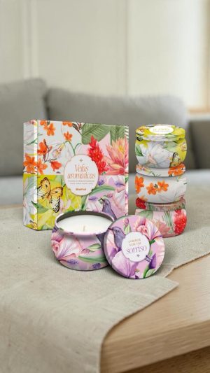 KIT COM 4 VELAS AROMÁTICAS